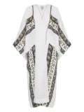 Camilla Temples Of Dendara-print kaftan dress - White