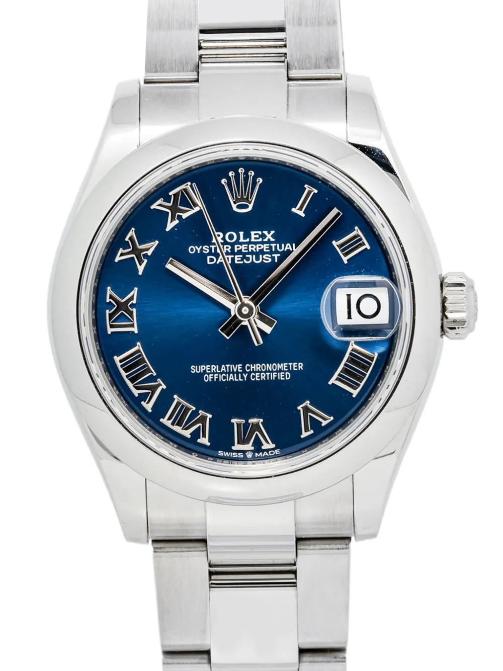 Pre-owned Rolex Datejust 31mm In Blue