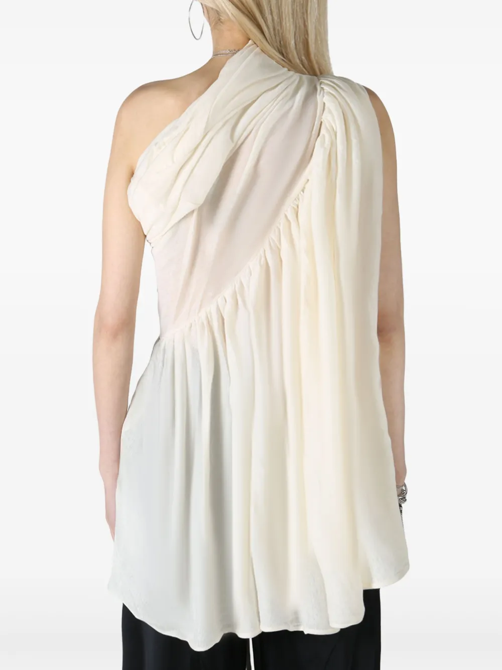 Rick Owens draped cotton top Wit