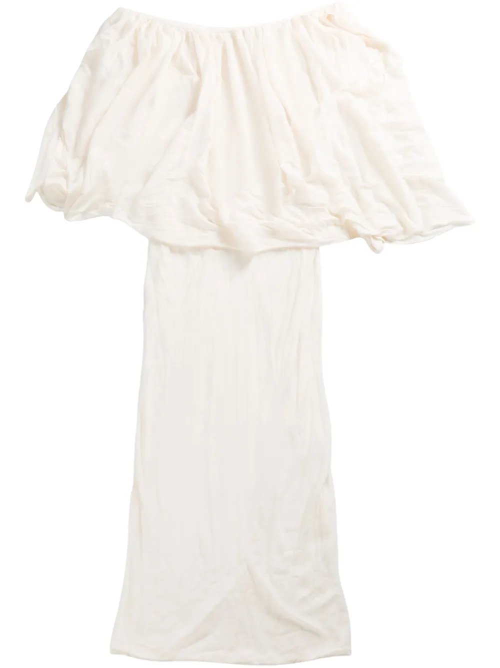 Rick Owens Draped Cotton Top In White