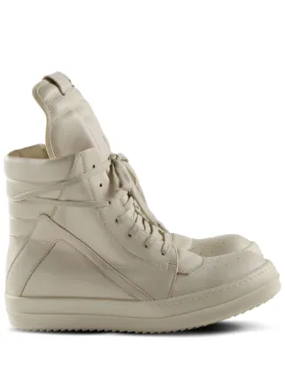 Rick Owens Porteville Geobasket Sneakers | White | FARFETCH JO