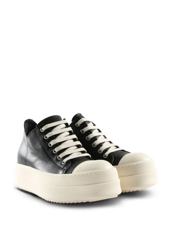 ■Rick Owens■Leather Sneakers Scarpe in Pelle■スニーカー Rick Owens lace-up Leather Sneakers | Black | FARFETCH PL