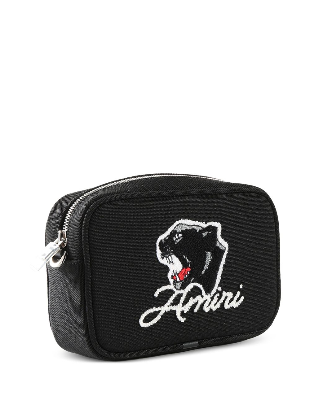 AMIRI logo-embroidered messenger bag - Black