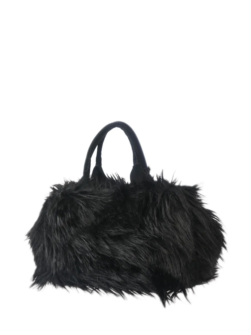 Prada Pre-Owned 2010s handtas van imitatiebont - Zwart