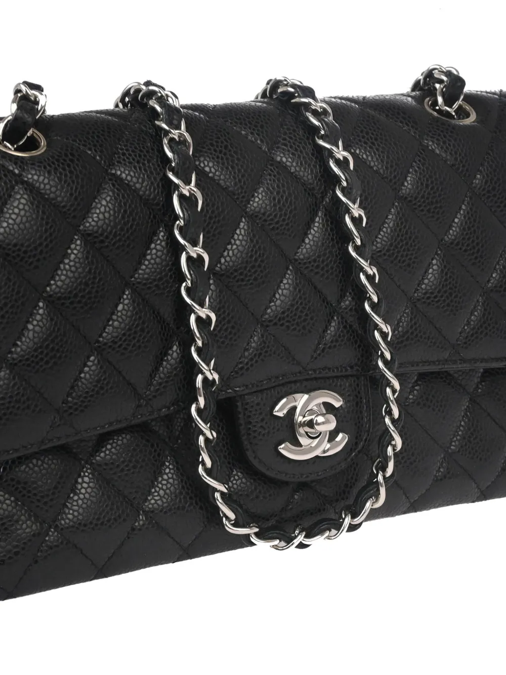 Pre-owned Chanel 2014 Medium Double Flap Shoulder Bag In 黑色