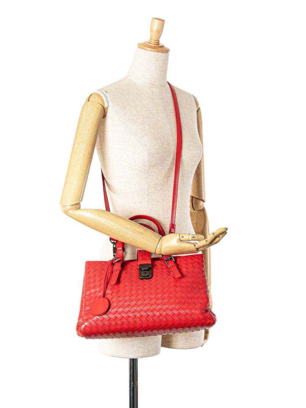 Bottega Veneta Pre-Owned 2012-2024 Small Intrecciato Roma satchel - Rood