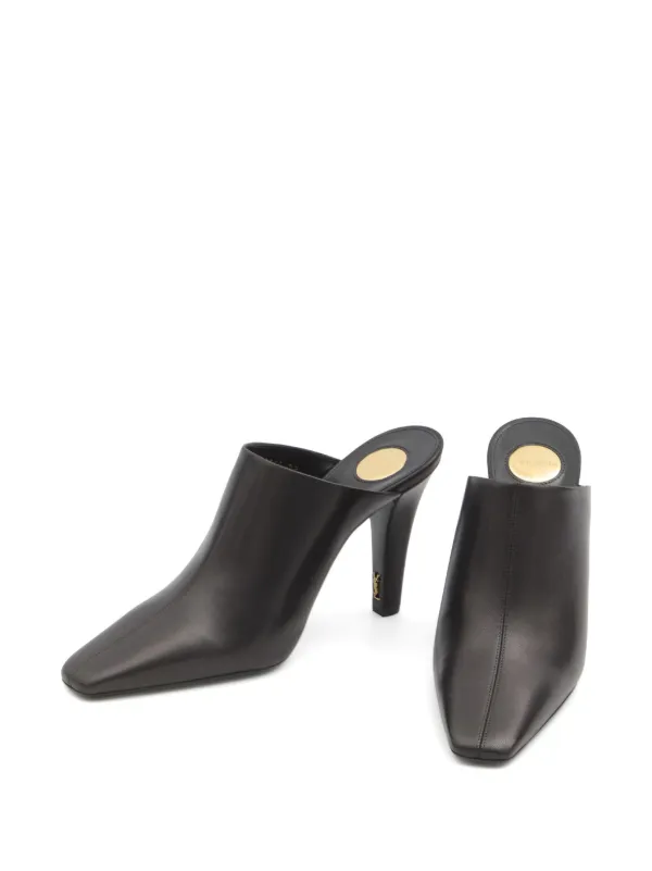 Saint Laurent 95mm Jill Mules | Black | FARFETCH