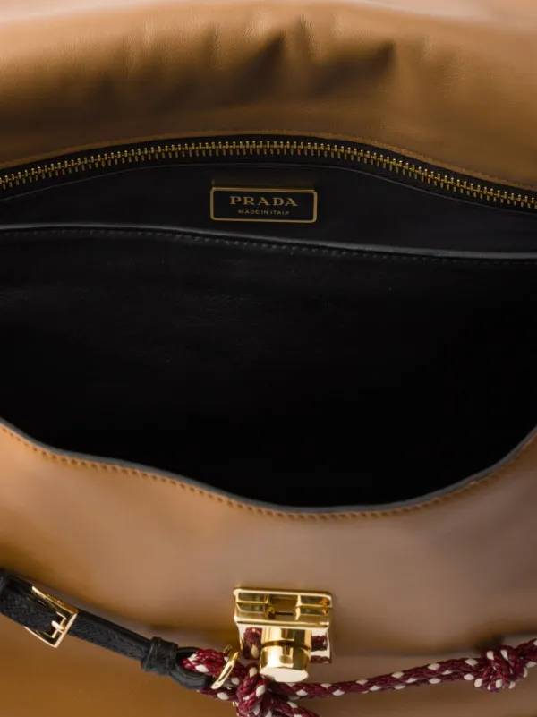 Prada Large Soft Sound Shoulder Bag | Brown | FARFETCH