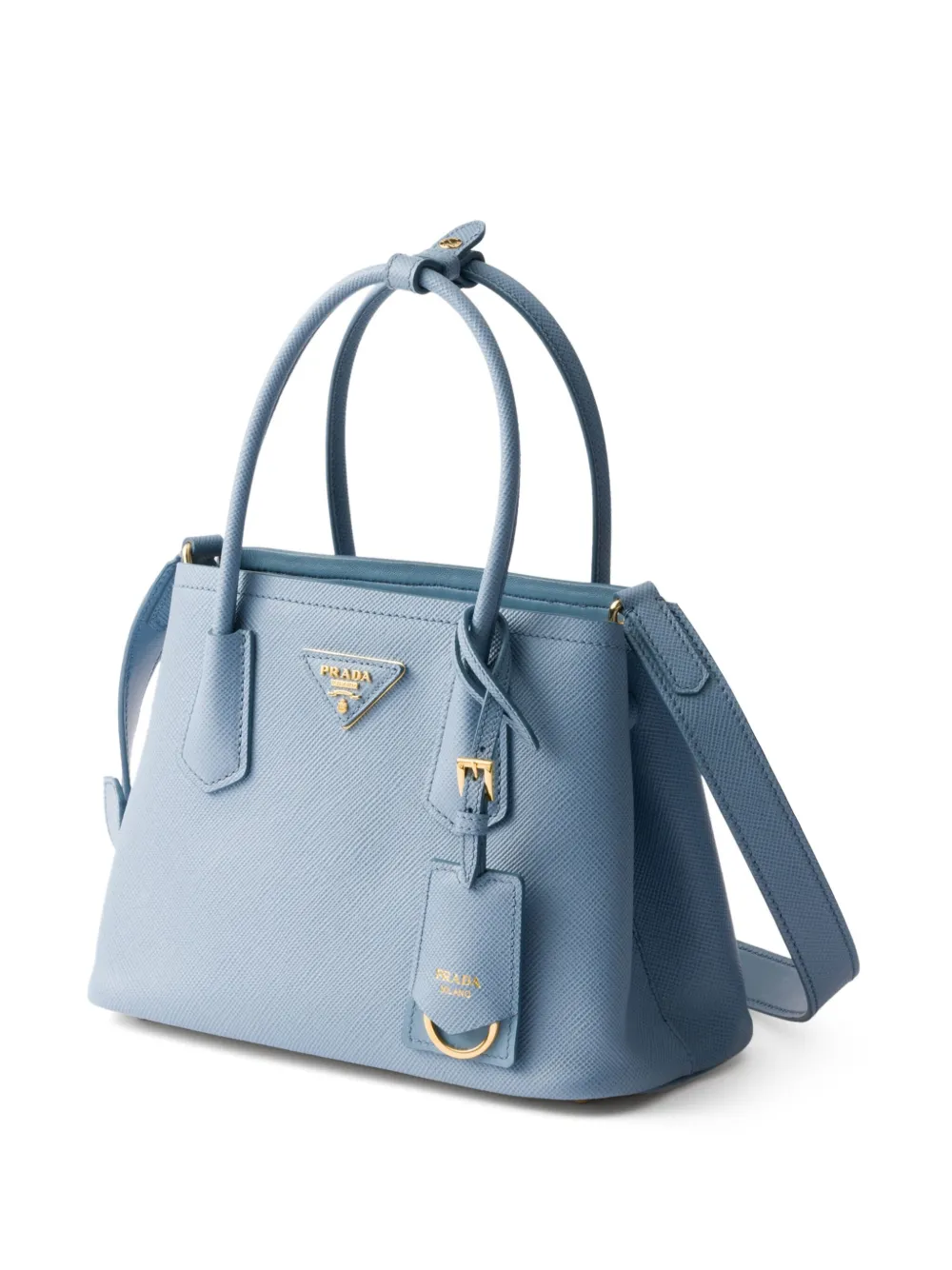 PRADA SMALL DOUBLE SAFFIANO TOTE BAG