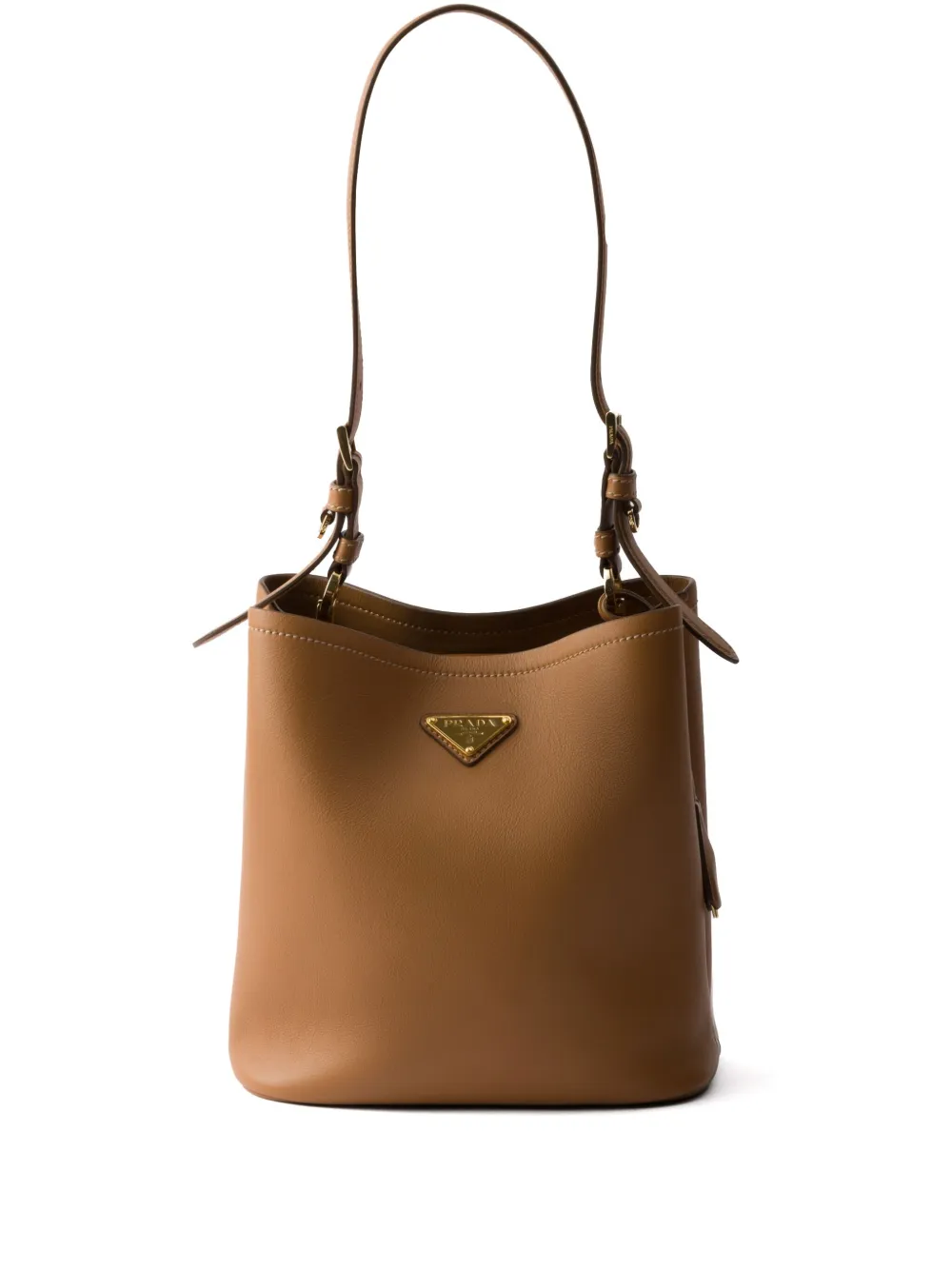 Prada Leren schoudertas Bruin
