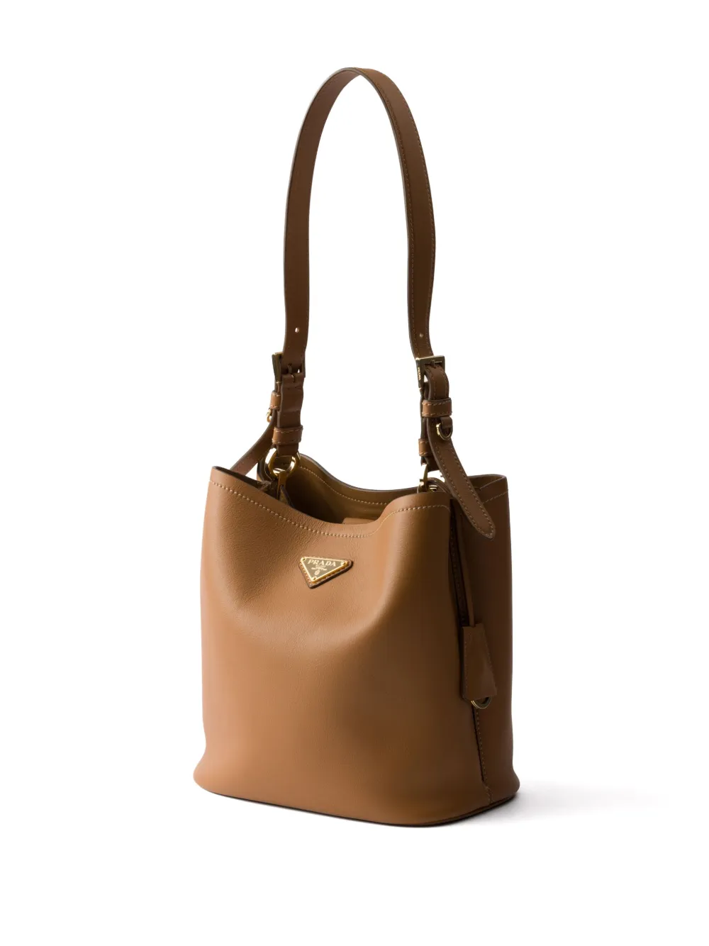 Prada Leren schoudertas Bruin