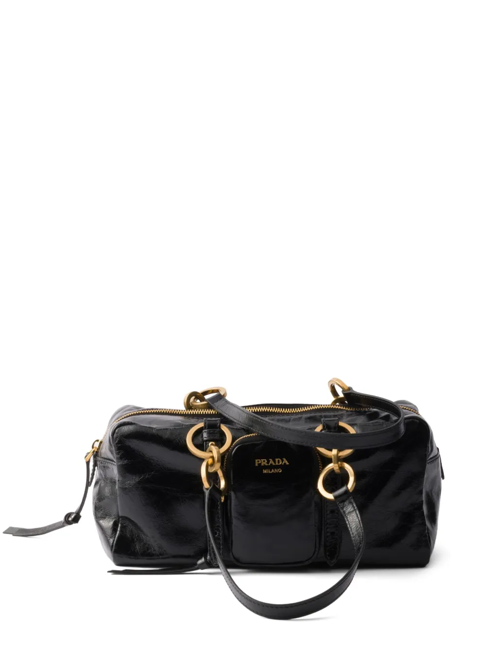 Prada Medium leren shopper Zwart