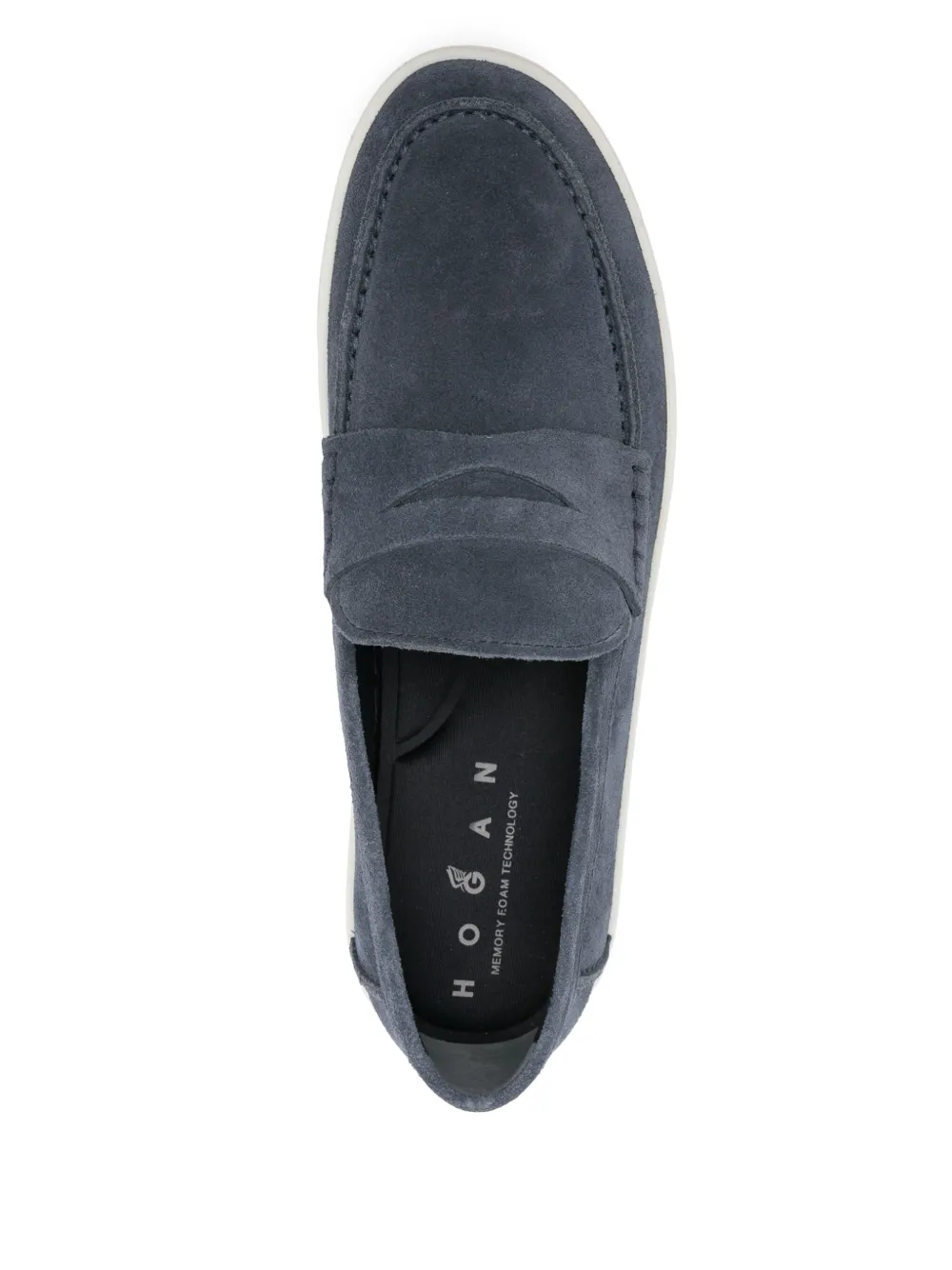 Hogan suede loafers Blue