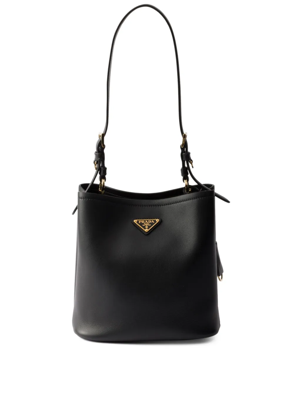 Prada Leren schoudertas Zwart