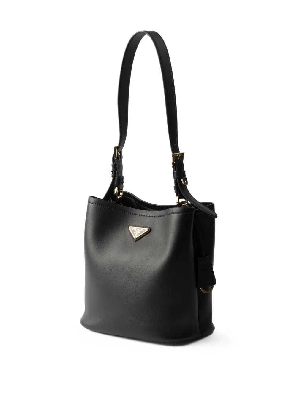 Prada Leren schoudertas Zwart
