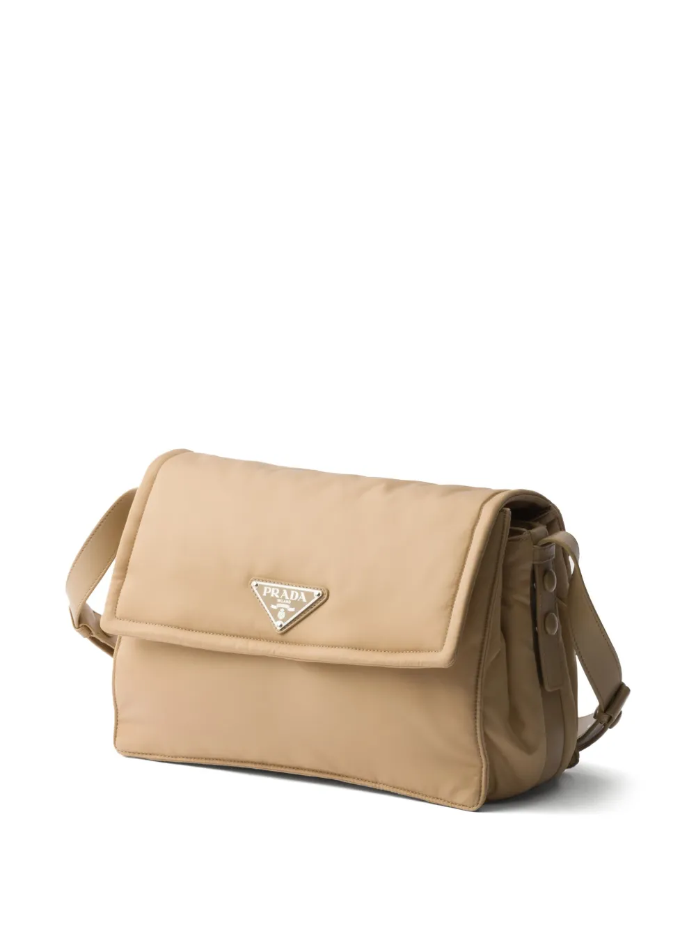 Prada Medium Padded Re-nylon Shoulder Bag In Neutrals