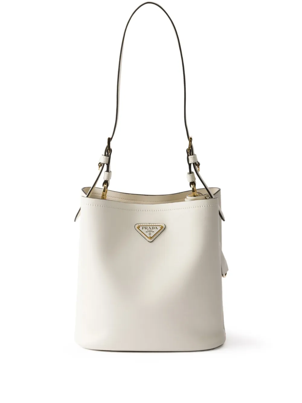 Prada medium Spazzolato bucket bag | White | Image 1