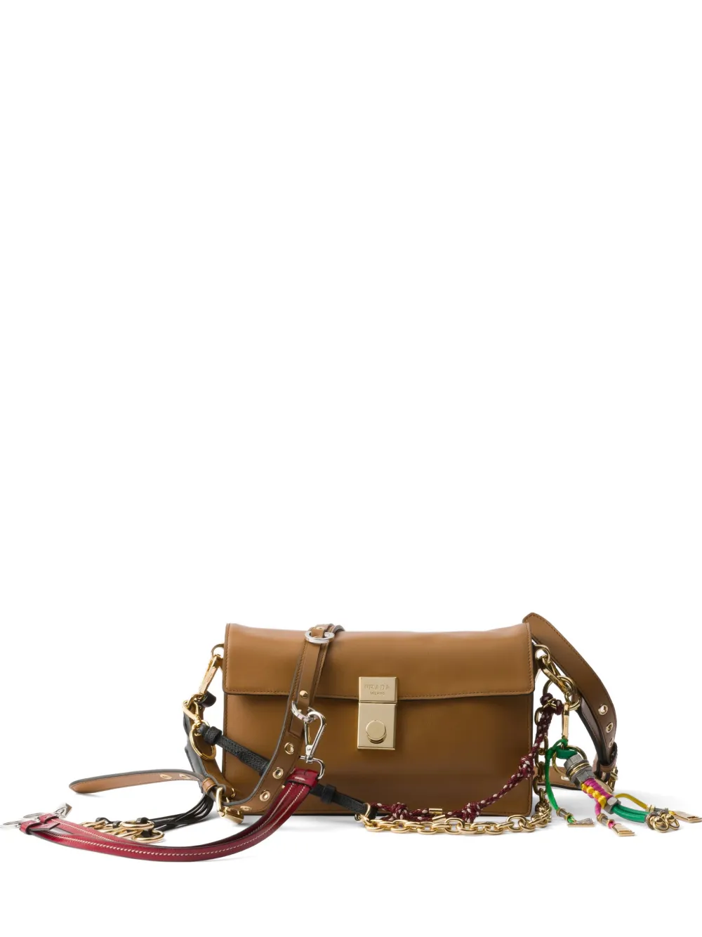 Prada Borsa a spalla Prada Soft Sound piccola - Marrone