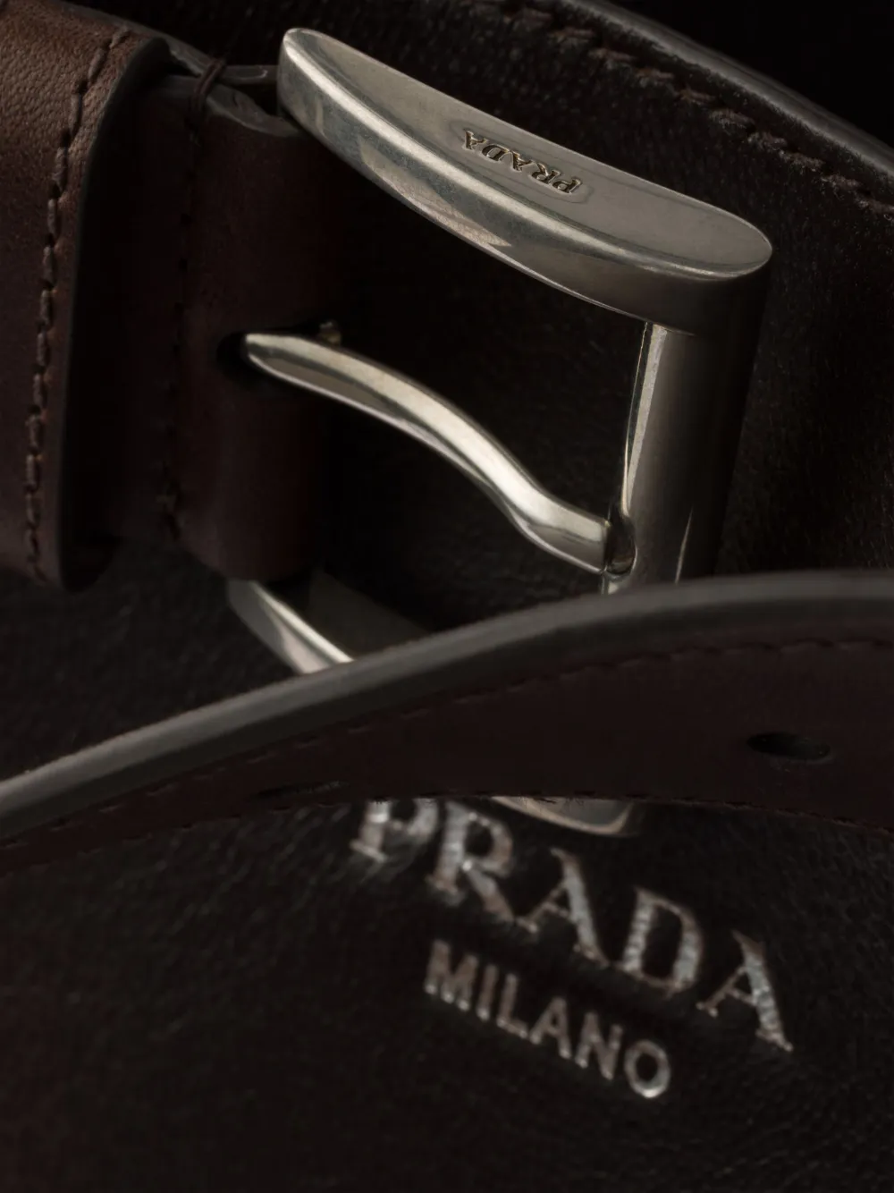 Prada Grote Buckle shopper Bruin