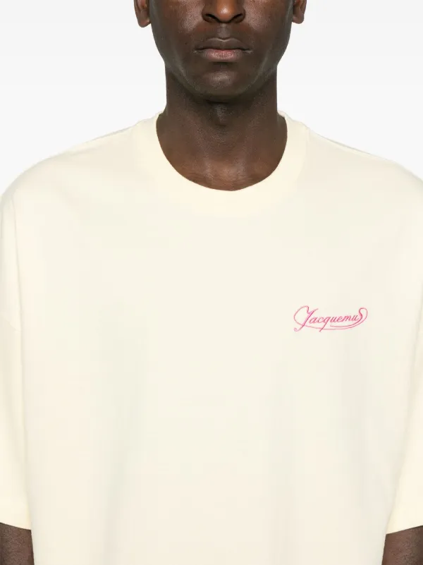 Tシャツ・カットソー JACQUEMUS Men T-shirt Yellow 255JS2812463 1IZ JACQUEMUS - LE T-SHIRT GROS GRAIN LIGHT YELLOW – SOLAR MTP
