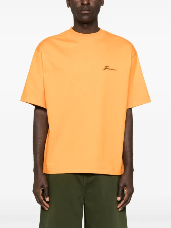 【関税＆送料込み】Jacquemus Halter Cotton T-Shirt Jacquemus Le Halteres T-shirt | Orange | FARFETCH