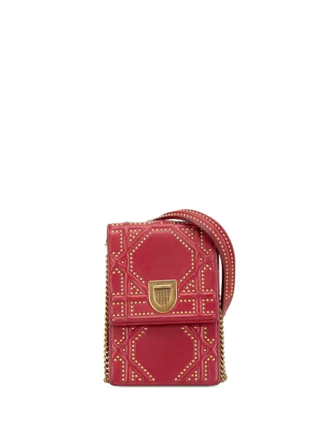 Christian Dior Pre-Owned bolsa crossbody Studded Diorama Vertical Clutch 2017