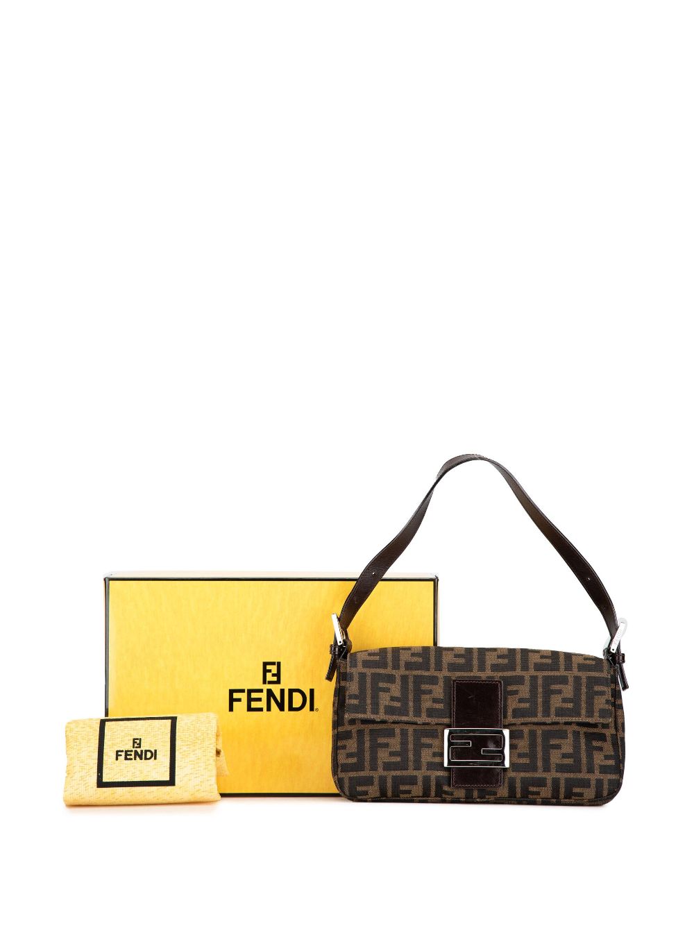 Fendi Pre-Owned 2000-2010 Zucca Canvas Bagbaguette shoulder bag - Bruin