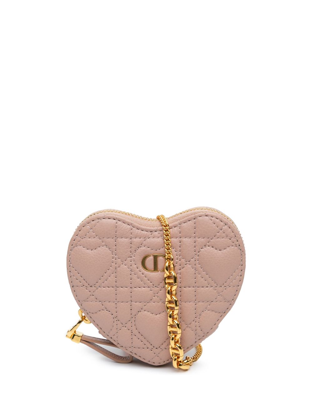 2022 Calfskin Cannage Dioramour Caro Heart Pouch With Chain crossbody bag