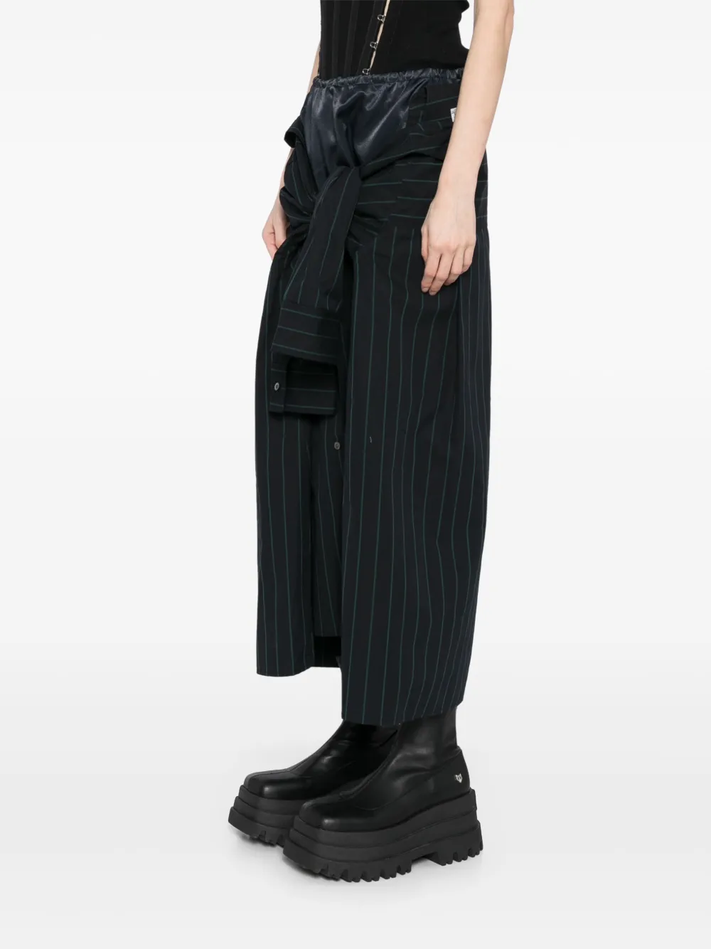 Maison MIHARA YASUHIRO Rok met patchwork Blauw