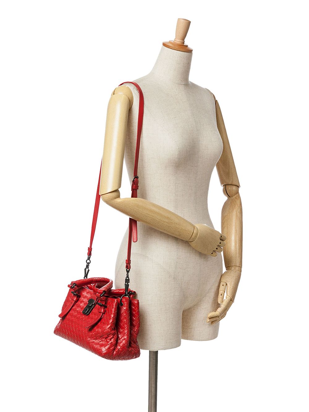 Bottega Veneta Pre-Owned 2012-2024 Small Intrecciato Roma satchel - Rood