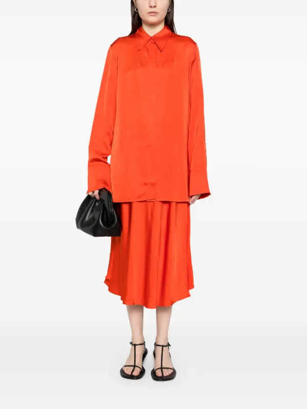 Jil Sander Long Sleeves Shirt | Orange | FARFETCH