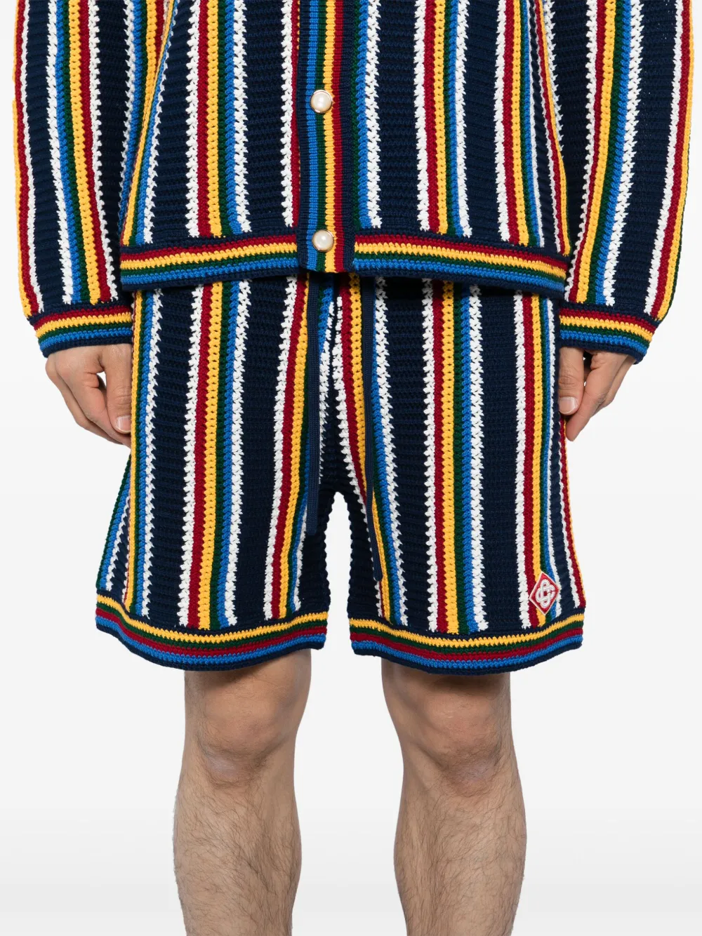 Casablanca Shorts met logopatch Blauw