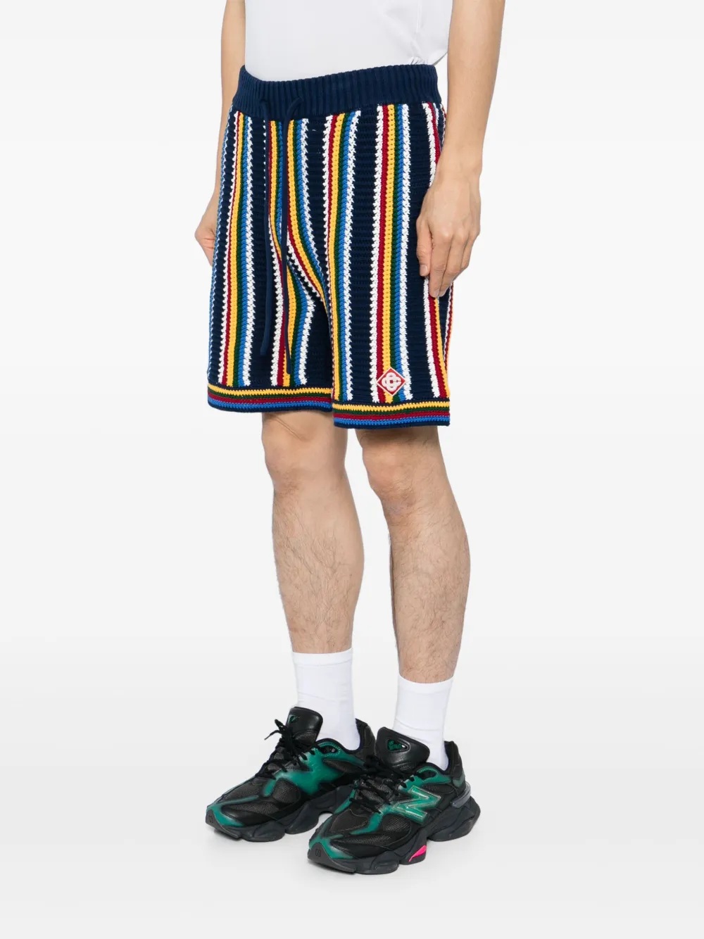 Casablanca Shorts met logopatch Blauw