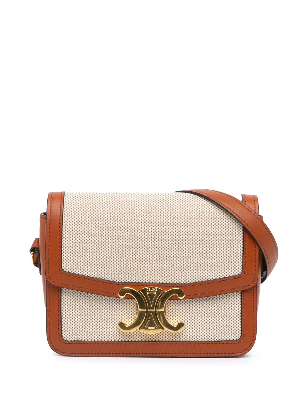 Céline Pre-Owned 2020 Teen Canvas Triomphe crossbody bag - Brown