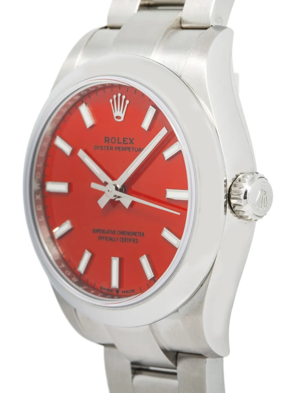 Rolex Pre-owned Oyster Perpetual horloge - Rood