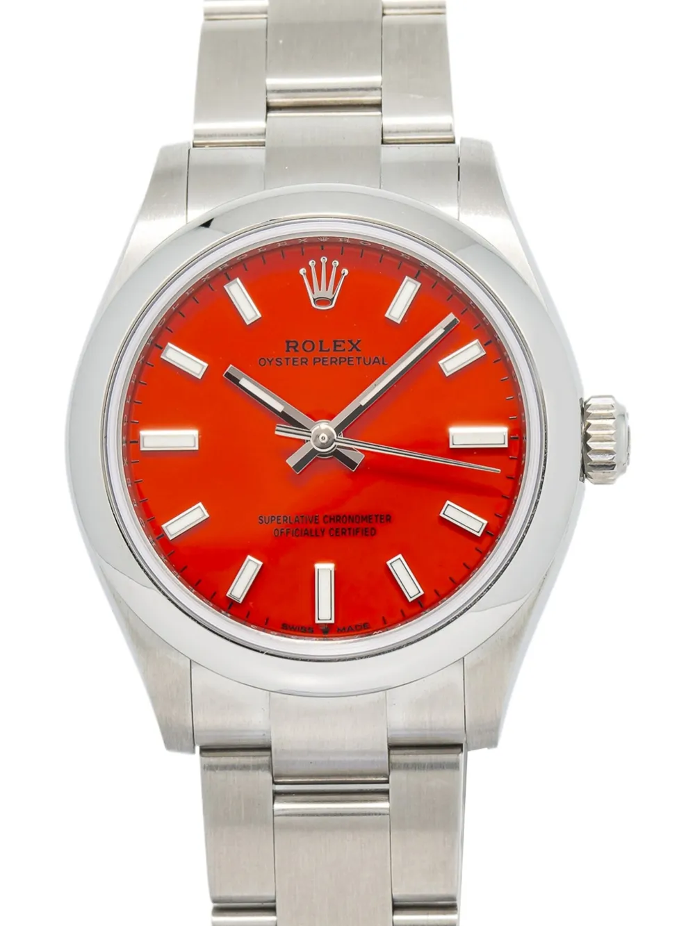 Pre-owned Rolex Oyster Perpetual 31mm In Red