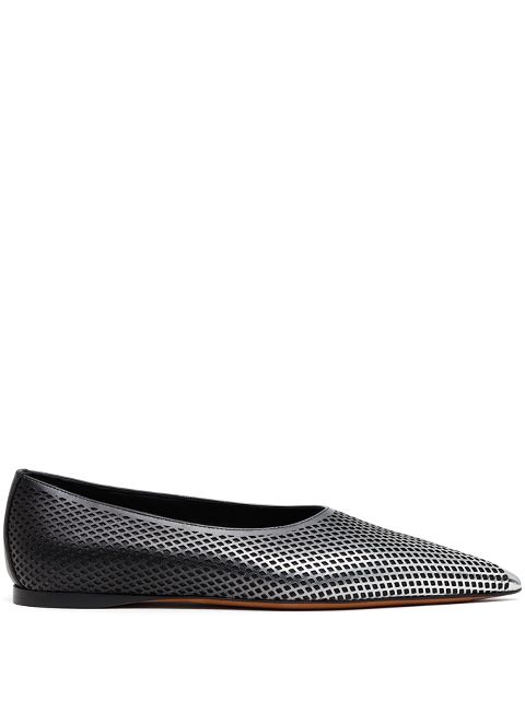 Alaïa degradé-effect mesh ballerina shoes 