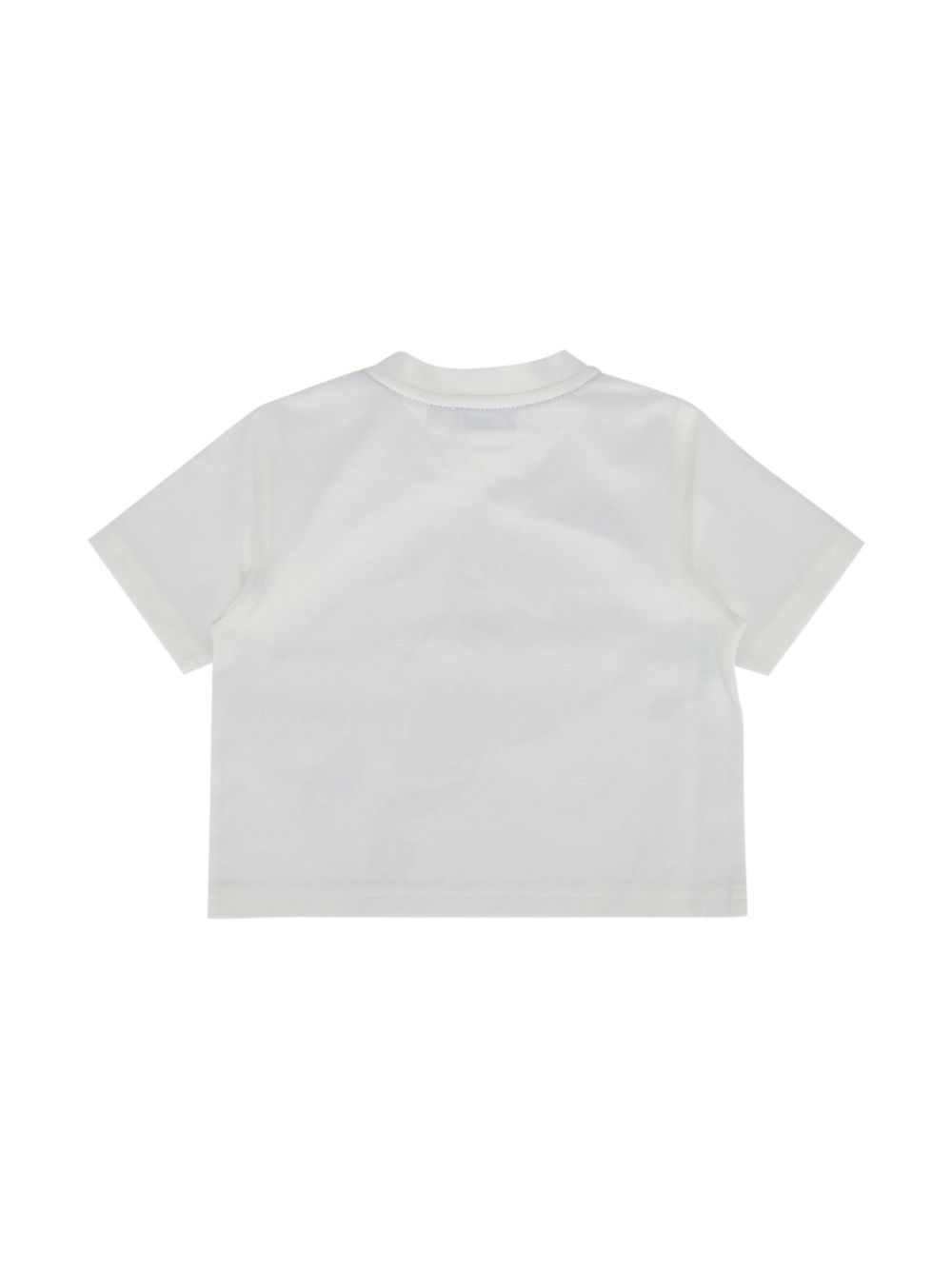 Burberry Kids Katoenen T-shirt met EKD-print - Wit