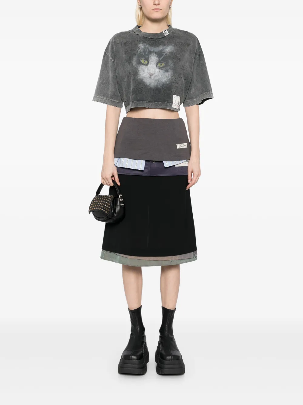 Maison MIHARA YASUHIRO T-shirt met grafische print - Grijs