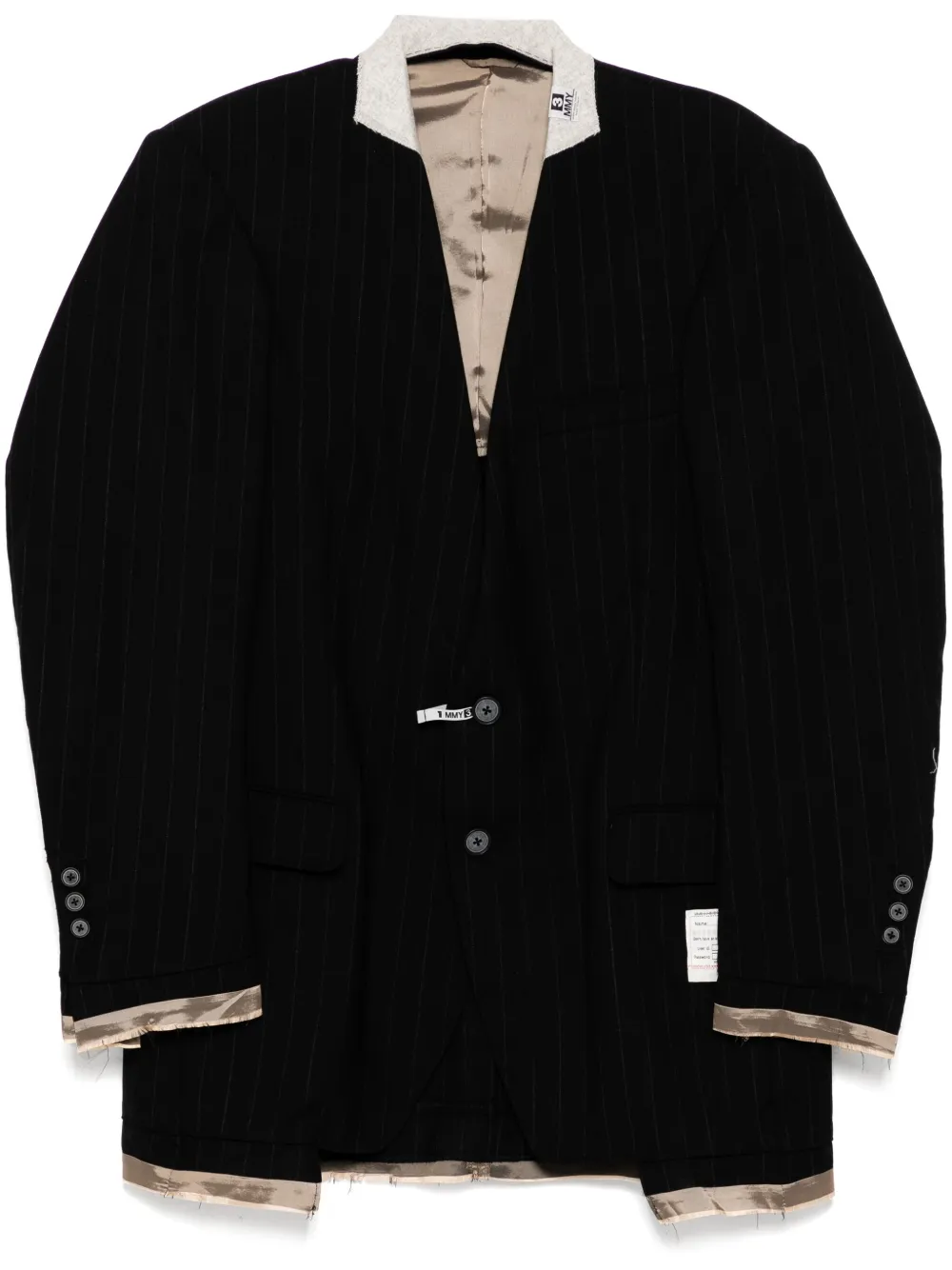 chalk stripe wool jacket