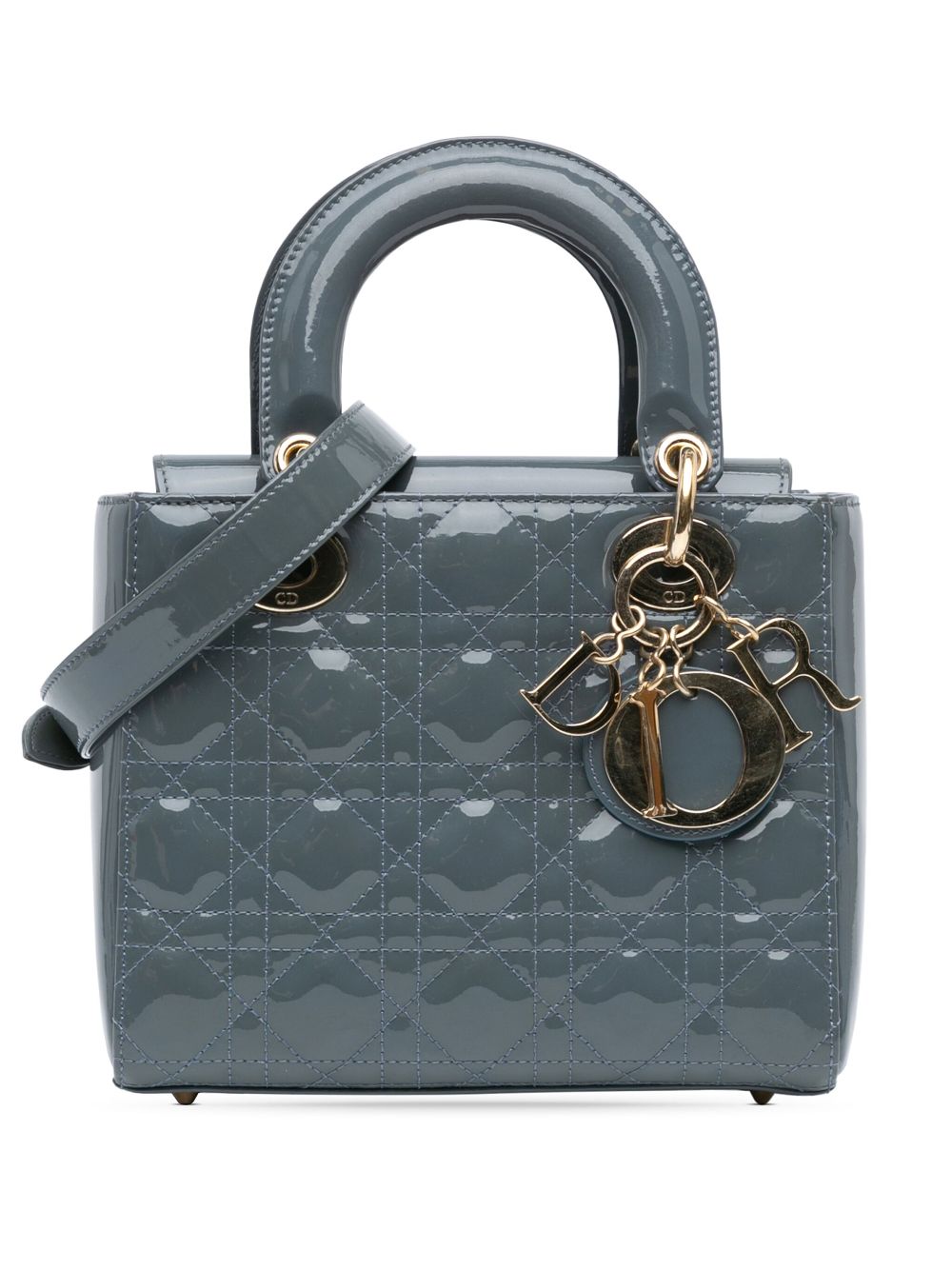 2019 Small Patent Cannage Lady Dior satchel