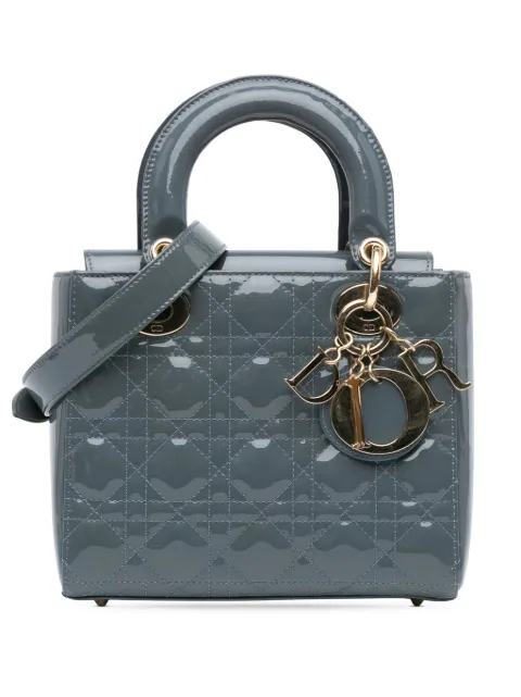 Christian Dior Pre-Owned 2019 Small Patent Cannage Lady Dior satchel