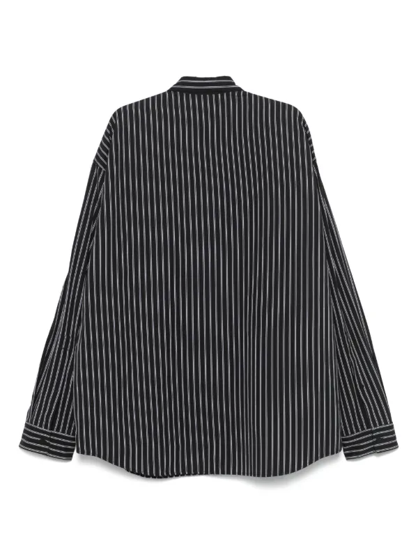 balenciaga ストライプシャツ Balenciaga ストライプ シャツ | ブラック | FARFETCH JP
