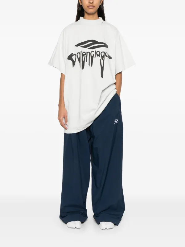 Balenciaga 3B Liquified Oversize t-shirt | Grey | FARFETCH