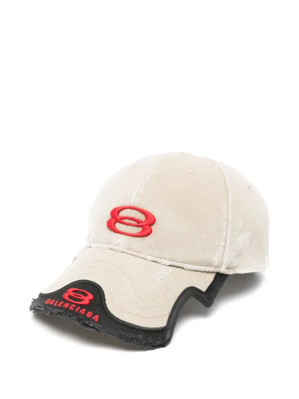 Balenciaga logo-embroidered Cap Neutrals FARFETCH JO