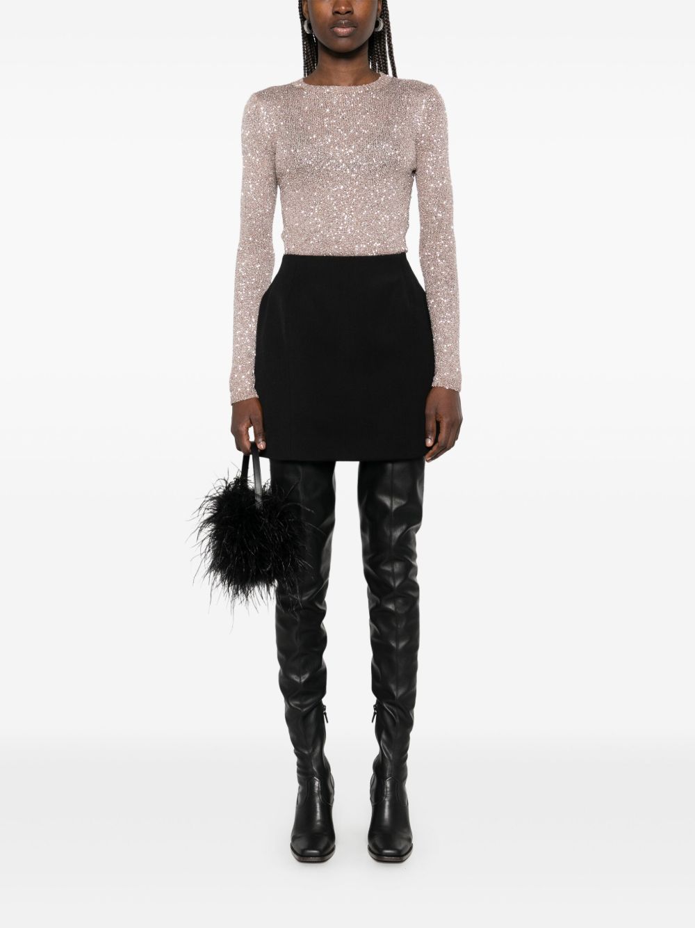 Balenciaga hourglass mini skirt - Zwart