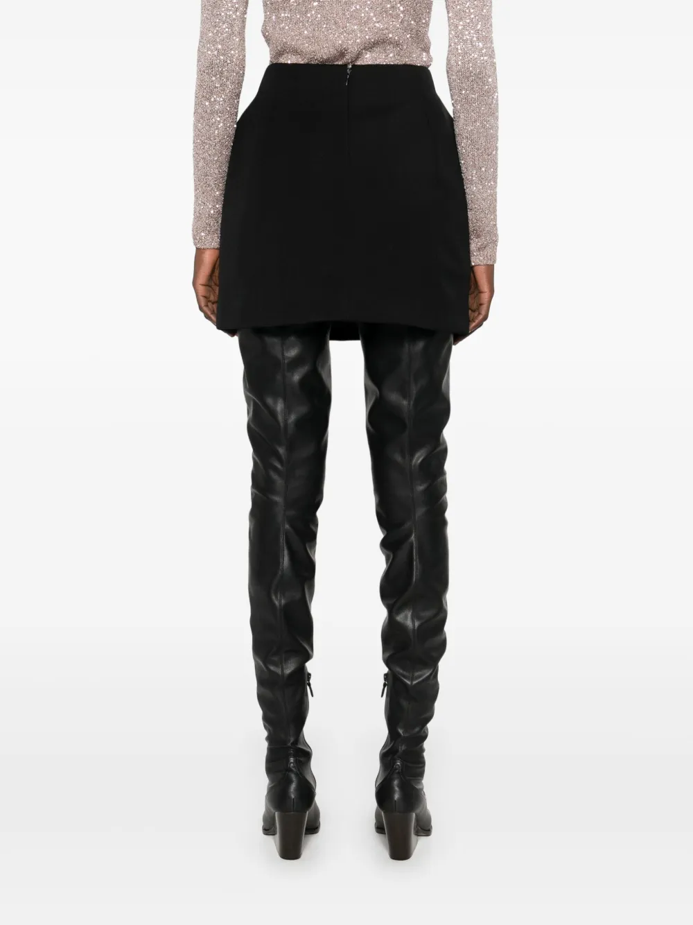 Balenciaga Mini-rok met zandloper design Zwart