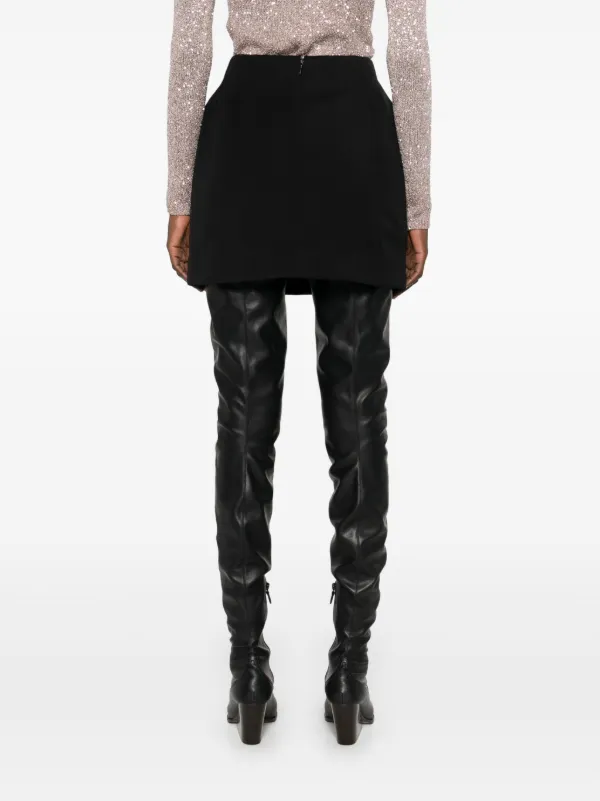 【BALENCIAGA】Hourglass Skirt Black:White Women's Hourglass Midi Skirt in Black | Balenciaga US