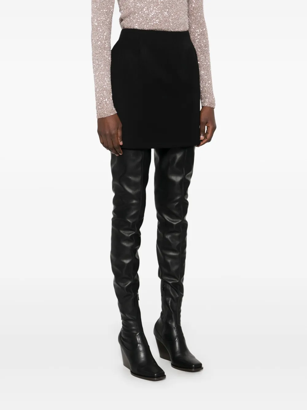 Balenciaga Mini-rok met zandloper design Zwart