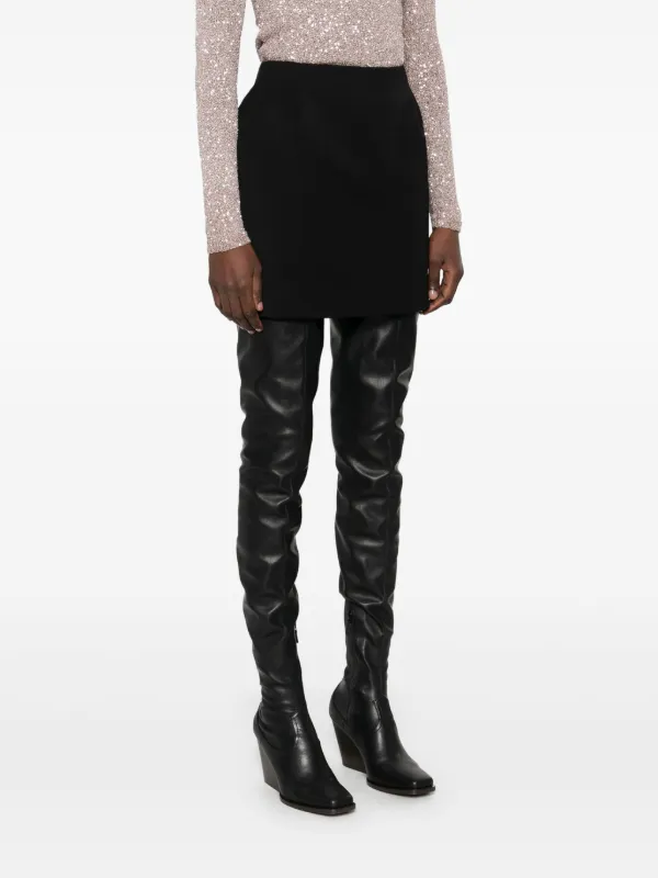Balenciaga Hourglass Mini Skirt | Black | FARFETCH